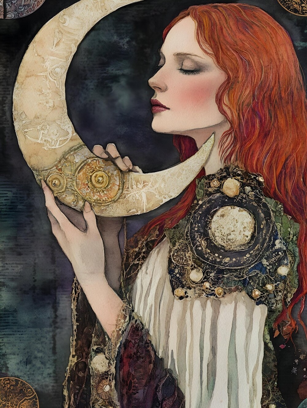 12pc=celtic Moon Woman Prints SPECIAL